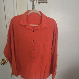 Womens linen blend shirt